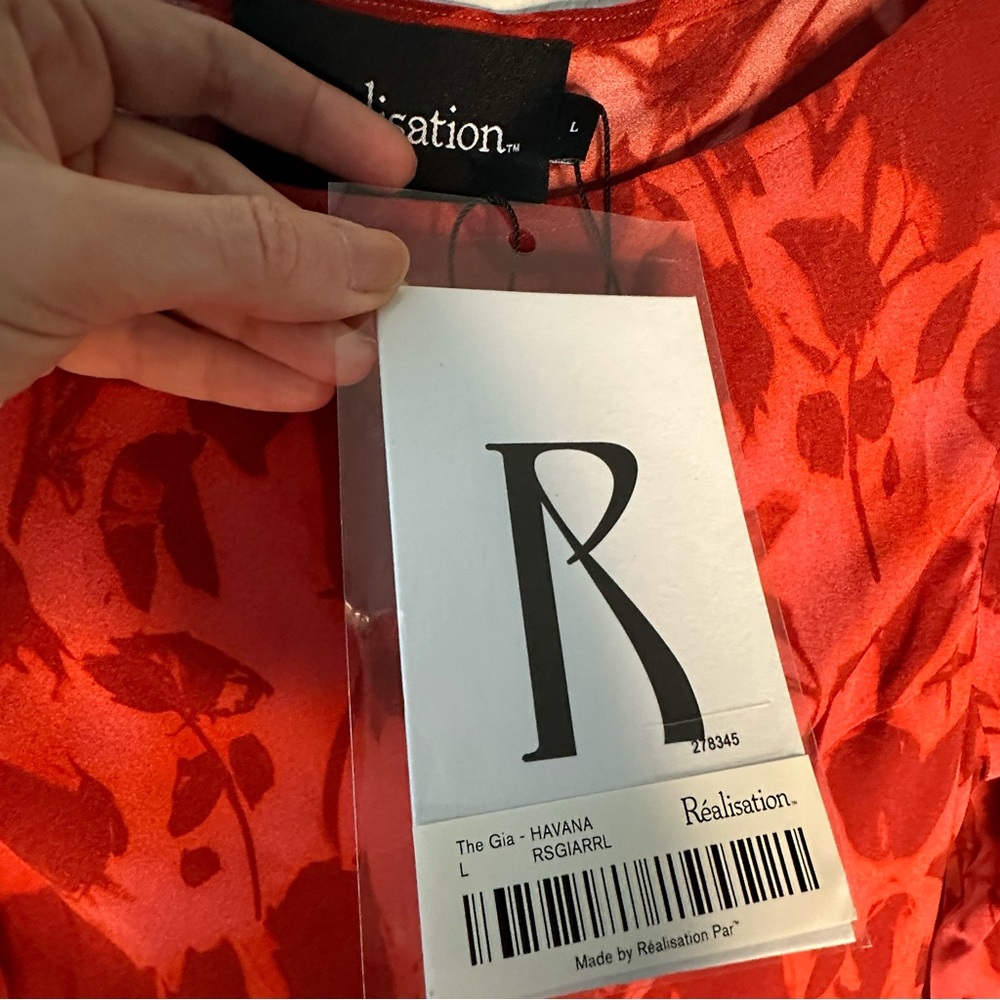 Réalisation Par Red Floral Long Sleeve Maxi Dress - Picture 11 of 12